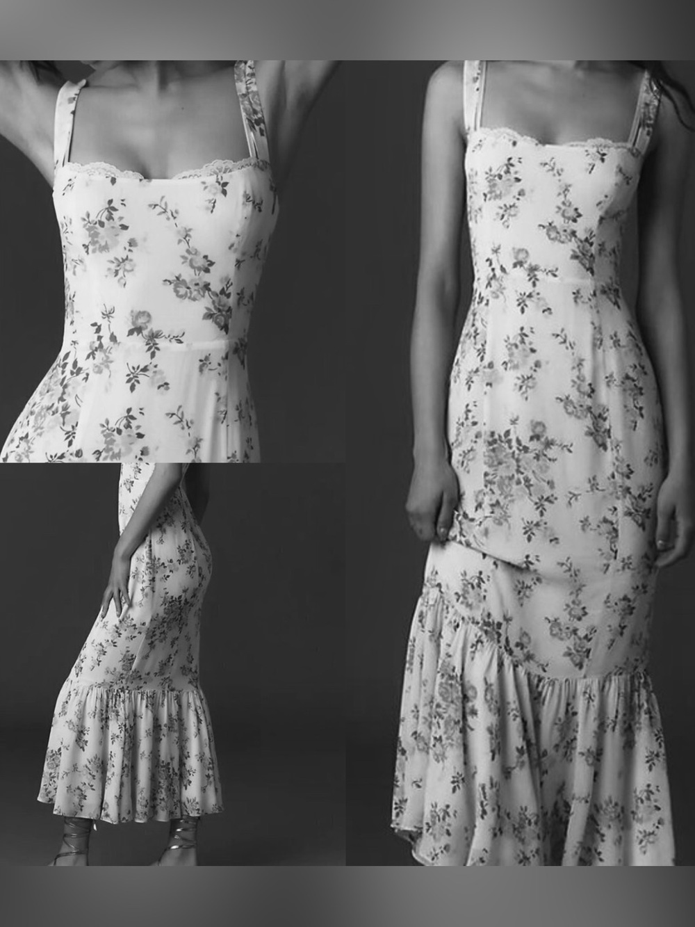 NWT REFORMATION Irisa Floral Trumpet Dress in Robyn Size US 0 lace trim - Picture 15 of 15